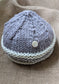 Hand knitted baby hat in merino wool